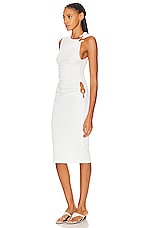 Christopher Esber Callisto Trinity Tank Dress in White, view 3, click to view large image.