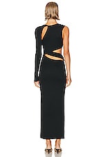 Christopher Esber Callisto Trinity Column Dress in Black, view 4, click to view large image.
