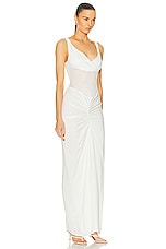 Christopher Esber Fusion Fold Tank Dress in White, view 2, click to view large image.
