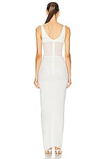 Christopher Esber Fusion Fold Tank Dress in White, view 3, click to view large image.