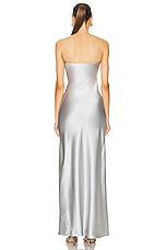 Christopher Esber Palladium Strapless Dress in Silver, view 3, click to view large image.