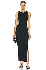Christopher Esber Oblix Twist Halter Dress in Black, view 2, click to view large image.