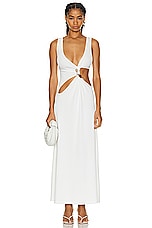 Christopher Esber Stone Cavern Tank Dress in White, view 1, click to view large image.