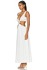 Christopher Esber Stone Cavern Tank Dress in White, view 3, click to view large image.