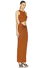 Christopher Esber Stone Scythe Tank Dress in Ginger, view 2, click to view large image.