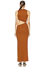 Christopher Esber Stone Scythe Tank Dress in Ginger, view 4, click to view large image.