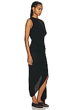 Christopher Esber Monstera Cut Wrap Dress in Black, view 2, click to view large image.