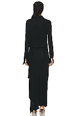 Christopher Esber Odessa Stone Shirt Dress in Black, view 4, click to view large image.