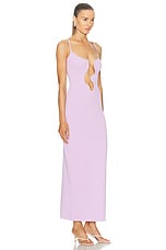 Christopher Esber Salacia Wire Column Dress in Pink Tourmaline, view 2, click to view large image.