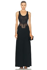 Christopher Esber Verna Lace Tank Dress in Black, view 1, click to view large image.