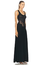 Christopher Esber Verna Lace Tank Dress in Black, view 2, click to view large image.