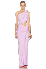 Christopher Esber Twisted Lever Dress in Pink Tourmaline, view 1, click to view large image.