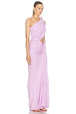 Christopher Esber Twisted Lever Dress in Pink Tourmaline, view 2, click to view large image.