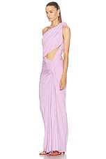 Christopher Esber Twisted Lever Dress in Pink Tourmaline, view 3, click to view large image.