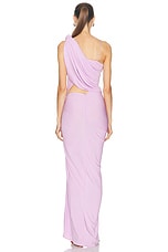 Christopher Esber Twisted Lever Dress in Pink Tourmaline, view 4, click to view large image.