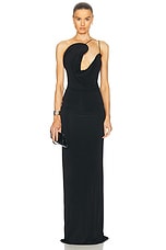 Christopher Esber Wave Coil Dress in Black | FWRD