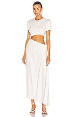 Christopher Esber Roll Sleeve Tee Dress in Ivory, view 1, click to view large image.