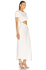 Christopher Esber Roll Sleeve Tee Dress in Ivory, view 2, click to view large image.