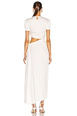 Christopher Esber Roll Sleeve Tee Dress in Ivory, view 4, click to view large image.