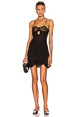 Christopher Esber Lily Rib Crochet Mini Dress in Black | FWRD