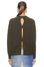 Christopher Esber Open Twist Sweater in Khaki, view 4, click to view large image.