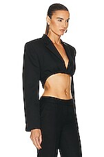 Christopher Esber Scylla Crop Blazer in BLACK, view 2, click to view large image.