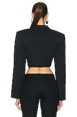 Christopher Esber Scylla Crop Blazer in BLACK, view 3, click to view large image.