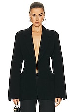 Christopher Esber Helix Knitted Blazer in Black, view 1, click to view large image.