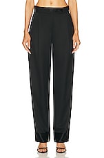 Christopher Esber Satin Waist Pegged Trouser in BLACK, view 1, click to view large image.