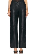 Christopher Esber Redux Leather Trouser in Black, view 1, click to view large image.