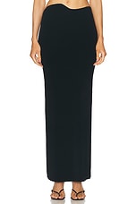 Christopher Esber Maparadita Midi Skirt in Black, view 1, click to view large image.