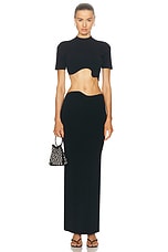 Christopher Esber Maparadita Midi Skirt in Black, view 5, click to view large image.