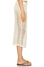 Christopher Esber Pointelle Fractus Skirt in Cream, view 3, click to view large image.