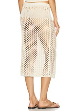 Christopher Esber Pointelle Fractus Skirt in Cream, view 4, click to view large image.