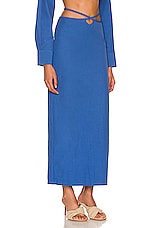 Christopher Esber Loophole Tie Skirt in Lapis, view 2, click to view large image.