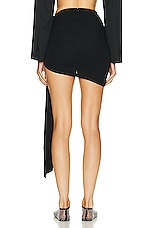 Christopher Esber Arced Palm Micro Skirt in BLACK, view 4, click to view large image.