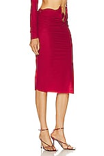 Christopher Esber Venusa Midi Skirt in Cherry, view 2, click to view large image.