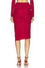Christopher Esber Venusa Midi Skirt in Cherry, view 4, click to view large image.