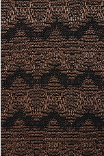 Christopher Esber Palais Knit Skirt in Black & Cacao, view 5, click to view large image.