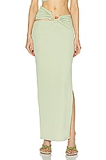 Christopher Esber Stone Cavern Skirt in Pistachio, view 1, click to view large image.