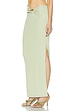Christopher Esber Stone Cavern Skirt in Pistachio, view 3, click to view large image.