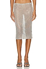 Christopher Esber Cristalla Knit Skirt in Natural, view 1, click to view large image.