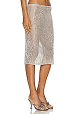 Christopher Esber Cristalla Knit Skirt in Natural, view 2, click to view large image.