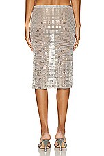 Christopher Esber Cristalla Knit Skirt in Natural, view 3, click to view large image.