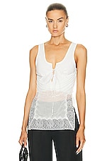 Christopher Esber Comosum Clash Underwire Top in WHITE, view 1, click to view large image.