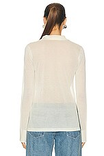 Christopher Esber Kaviro Knit Polo Top in Butter, view 3, click to view large image.