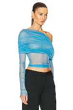 Christopher Esber Veiled Top in Dolphin Blue, view 2, click to view large image.