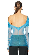 Christopher Esber Veiled Top in Dolphin Blue, view 4, click to view large image.