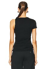 Christopher Esber Open Twist Side Tee in Black, view 4, click to view large image.