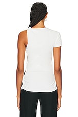 Christopher Esber Open Twist Side Tee in White, view 5, click to view large image.